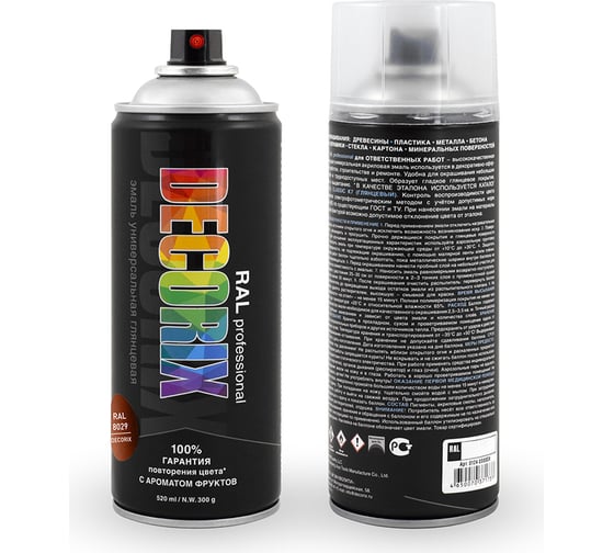 Аэрозольная эмаль Decorix RAL PROFESSIONAL (с эффектом металлик; 520 мл; RAL 8029 жемчужно-медный) 0124-8029 DX