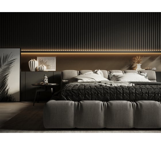 Панель стеновая ударопрочная, влагостойкая Decor-Dizayn "Грани" под покраску 240x10x2000 мм DD911
