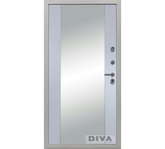 Дверь DIVA 42 Зеркало 2050x960 мм Правая Сандал серый - Д15 Силк Маус УТ-00075404