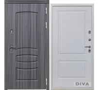Дверь DIVA 42 2050x860 мм Правая Сандал серый - Д7 Белый Софт УТ-00071973