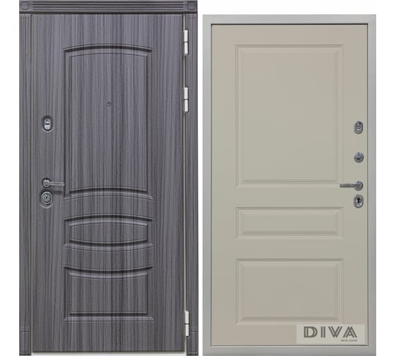 Дверь DIVA 42 2050x860 мм Правая Сандал серый - Д13 Софт Шампань УТ-00075308 1