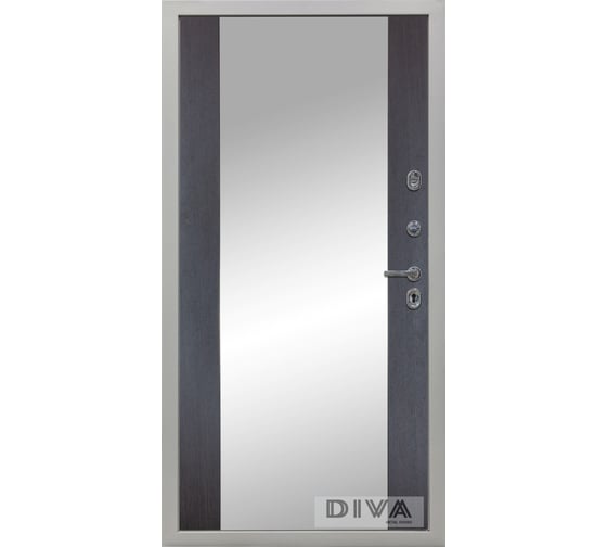 Дверь DIVA 42 Зеркало 2050x960 мм Правая Сандал серый - Д15 Венге УТ-00075416