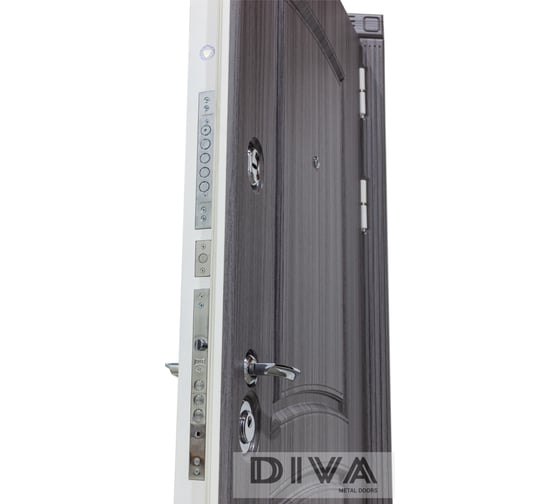 Дверь DIVA 42 Зеркало 2050x960 мм Правая Сандал серый - Д15 Венге УТ-00075416