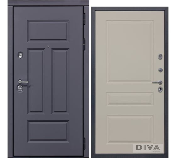 Дверь DIVA 47 2050x960 мм Правая Ясень графит - Д13 Софт шампань УТ-00075220