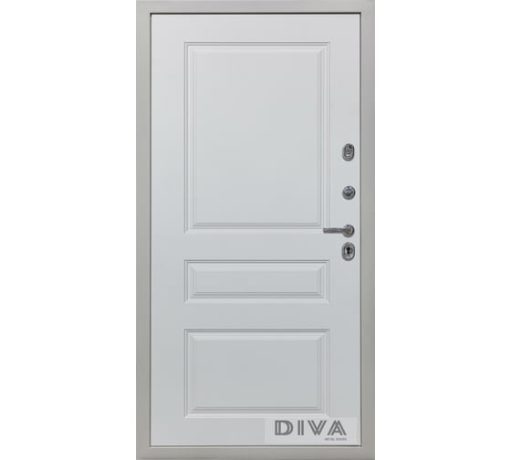 Дверь DIVA 42 2050x960 мм Правая Сандал серый - Д13 Белый Софт УТ-00072658