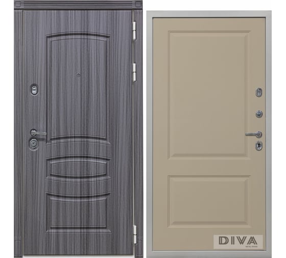 Дверь DIVA 42 2050x860 мм Правая Сандал серый - Д7 Софт Шампань УТ-00075295