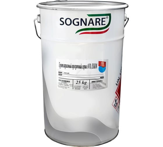 Акриловый грунт SOGNARE 440 прозрачный 25 кг AVD.440