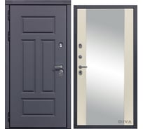 Дверь DIVA 47 2050x860 мм Зеркало Левая Ясень графит - Д15 Софт Шампань УТ-00075265