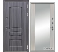 Дверь DIVA 42 Зеркало 2050x860 мм Правая Сандал серый - Д15 Сандал белый УТ-00075402