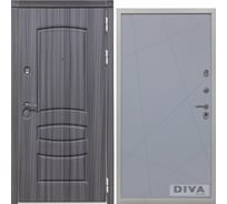 Дверь DIVA 42 Зеркало 2050x860 мм Правая Сандал серый - Д15 Венге УТ-00075414