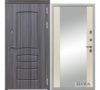 Дверь DIVA 42 Зеркало 2050x960 мм Правая Сандал серый - Д15 Софт Шампань УТ-00075411