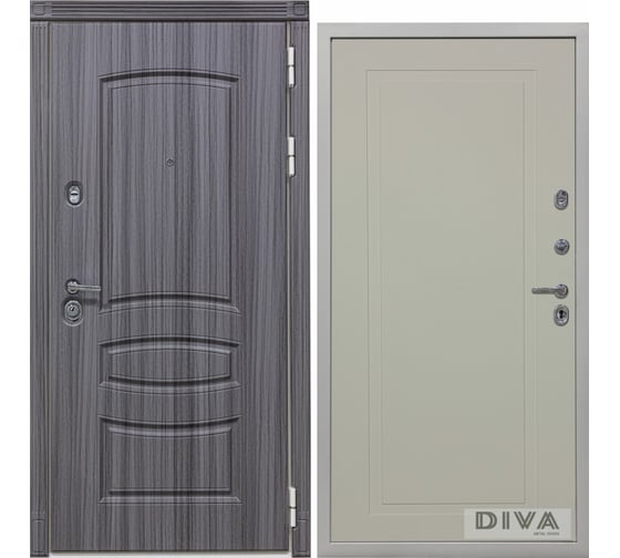Дверь DIVA 42 2050x860 мм Правая Сандал серый - Н10 Софт Шампань УТ-00075391 1
