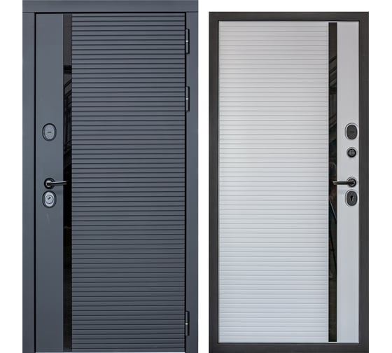 Дверь DIVA МХ-45 2050x960 мм Правая Антрацит софт - Белый матовый УТ-00075613 1