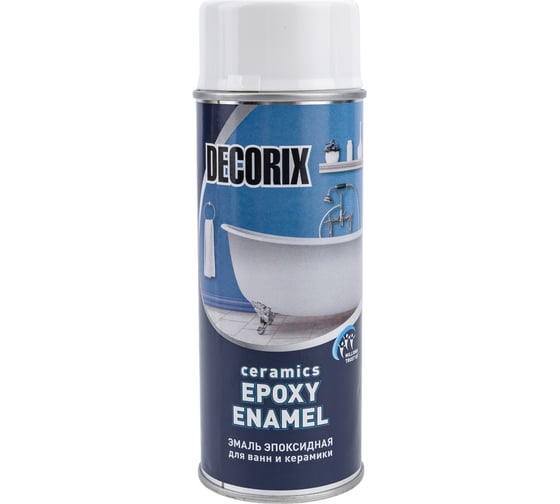 Аэрозольная эмаль для ванн и керамики Decorix (белый; глянцевый; RAL 9003; 520 мл) 0115-21 DX