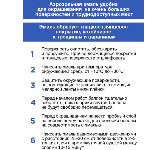 Аэрозольная эмаль для ванн и керамики Decorix (белый; глянцевый; RAL 9003; 520 мл) 0115-21 DX