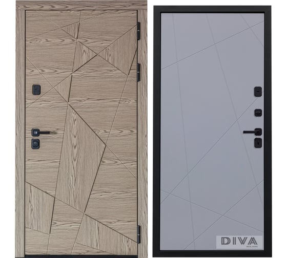 Дверь DIVA 97/1 2050x860 мм Правая Дуб натуральный - Д11 Силк Маус УТ-00072261