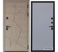 Дверь DIVA 97/1 2050x960 мм Правая Дуб натуральный - Д11 Силк Маус УТ-00072263
