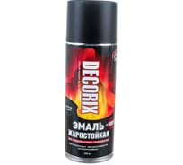 Аэрозольная эмаль Decorix (жаростойкая; для сверхвысоких температур; до +1000 градусов; матовая; чёрный; 520 мл) 0152-01 DX