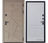 Дверь DIVA 97/1 2050x960 мм Правая Дуб натуральный - Д7 Белый софт УТ-00074589