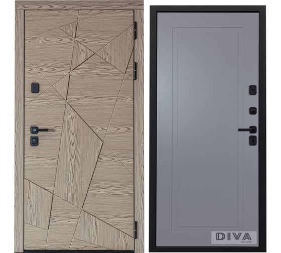 Дверь DIVA 97/1 2050x860 мм Правая Дуб натуральный - Н10 Силк Маус УТ-00074953