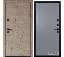 Дверь DIVA 97/1 2050x960 мм Правая Дуб натуральный - Н10 Силк Маус УТ-00074955