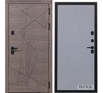 Дверь DIVA 97/2 2050x860 мм Правая Дуб коньяк - Д11 Силк Маус УТ-00072812