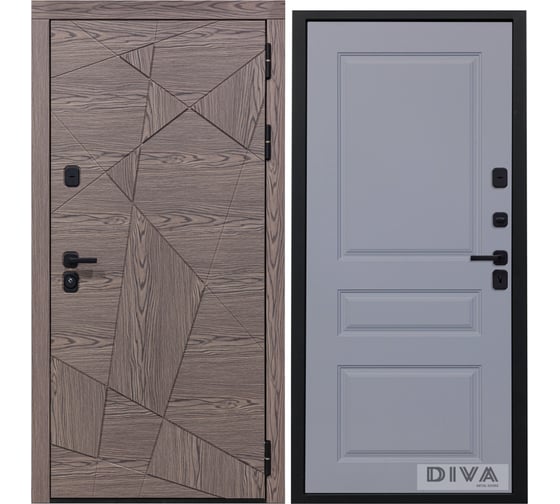 Дверь DIVA 97/2 2050x860 мм Правая Дуб коньяк - Д13 Силк Маус УТ-00074833