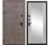 Дверь DIVA 97/2 2050x860 мм Зеркало Левая Дуб коньяк - Д15 Сандал белый УТ-00074866