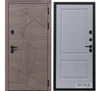 Дверь DIVA 97/2 2050x860 мм Правая Дуб коньяк - Д7 Силк Маус УТ-00074841