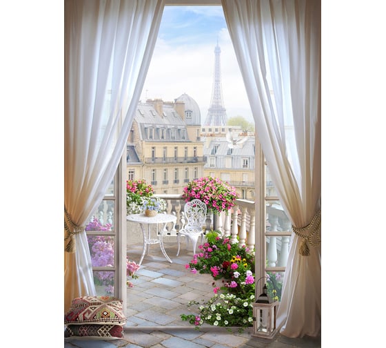 Фотообои DIVINO Прекрасное Парижское утро, 200x270 см T-179 1