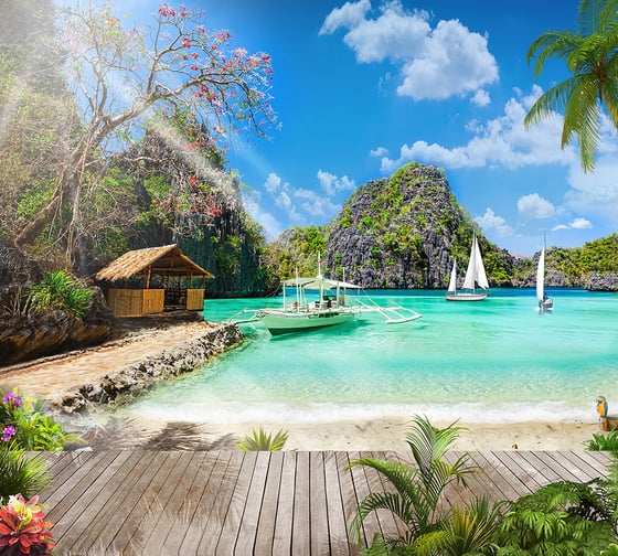 Фотообои DIVINO Лагуна, 300x270 см T-137 1
