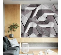 Бумажные бесшовные фотообои Verol 3D-геометрия (3.1 кв.м; 200x155 см; обои на стену) 112-БФО_03045