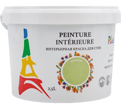 Интерьерная краска Paritet 2.5 л, оливковый PDRMC-21