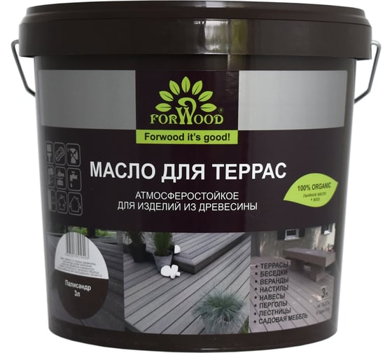 Масло для террас Forwood (палисандр; 3 л) 4607017519493 1