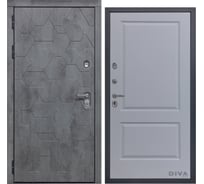 Дверь DIVA 51 2050x860 мм Левая Бетон темный - Д7 Силк маус УТ-00075349