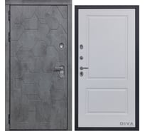 Дверь DIVA 51 2050x860 мм Левая Бетон темный - Д7 Белый софт УТ-00071891