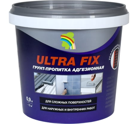 Адгезионная грунт-пропитка Радуга Ultra Fix 0,9 л 4630058020710 4630058024749