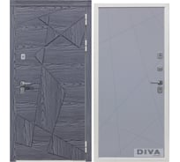 Дверь DIVA 97/3 2050x960 мм Правая Дуб Графит - Д11 Силк Маус УТ-00074877