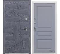 Дверь DIVA 97/3 2050x960 мм Левая Дуб Графит - Д13 Силк Маус УТ-00075004