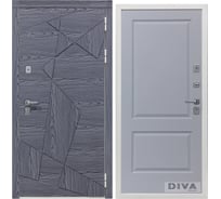 Дверь DIVA 97/3 2050x860 мм Правая Дуб Графит - Д7 Силк Маус УТ-00074902