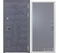 Дверь DIVA 97/3 2050x960 мм Правая Дуб Графит - Н10 Силк Маус УТ-00074978