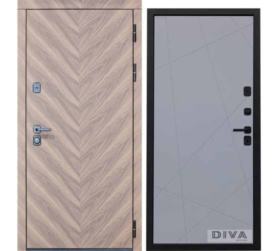 Дверь DIVA 98 2050x860 мм Правая Орех шоколадный - Д11 Силк Маус УТ-00075859