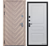 Дверь DIVA 98 2050x860 мм Левая Орех шоколадный - Д13 Белый Софт УТ-00075837