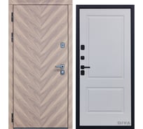 Дверь DIVA 98 2050x860 мм Левая Орех шоколадный - Д7 Белый Софт УТ-00075818