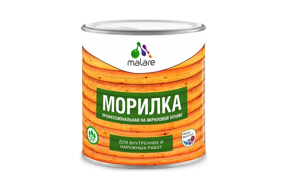 Морилка для дерева MALARE Professional (акриловая; белая; 0,9 кг)  2036768286750