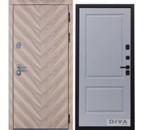 Дверь DIVA 98 2050x960 мм Правая Орех шоколадный - Д7 Силк Маус УТ-00075827