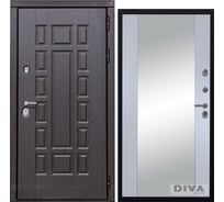 Дверь DIVA 38 Зеркало 2050x860 мм Правая Венге - Д15 Силк Маус УТ-00073579