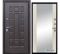 Дверь DIVA 38 Зеркало 2050x860 мм Правая Венге - Д15 Софт Шампань УТ-00075230
