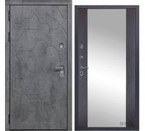 Дверь DIVA 51 Зеркало 2050x960 мм Левая Бетон темный - Д15 Венге УТ-00075373