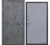 Дверь DIVA 51 2050x960 мм Левая Бетон темный - Д11 Силк маус УТ-00075334